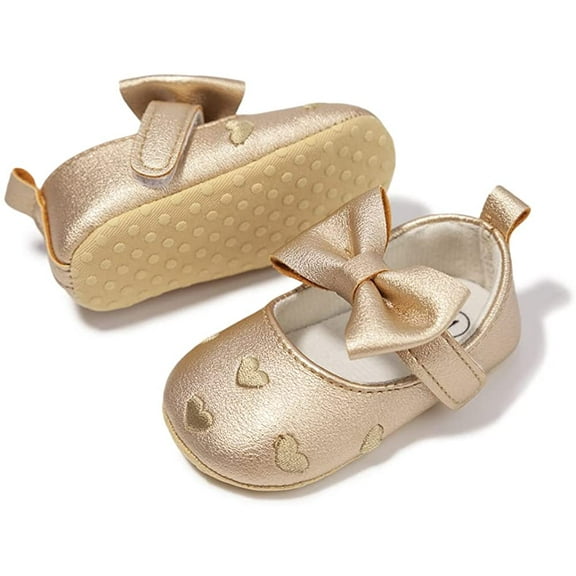 Infant Baby Girls Soft Sole Bowknot Princess Wedding Dress Mary Jane Flats Prewalker Newborn Light Baby Sneaker Shoes