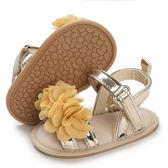 Infant Baby Girls Summer Sandals Flower Soft Sole Newborn Toddler First Walker Crib Dress Shoes