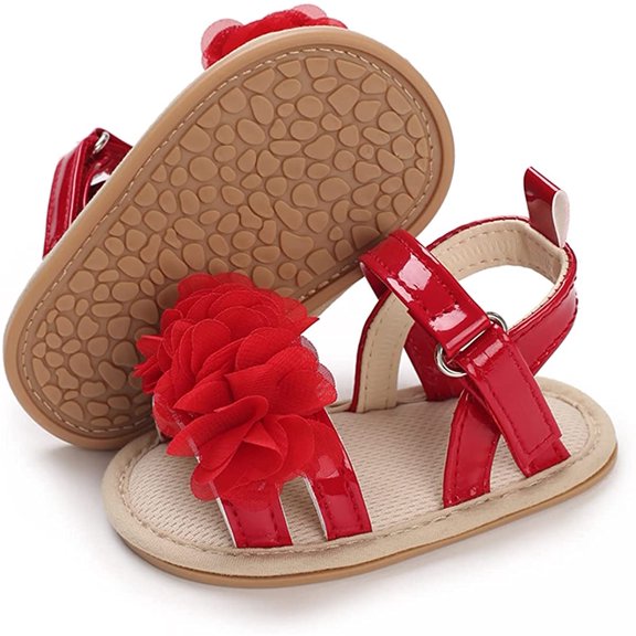 Infant Baby Girls Summer Sandals Flower Soft Sole Newborn Toddler First Walker Crib Dress Shoes