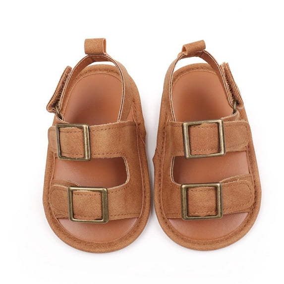 Infant Baby Girls Summer Sandals with Flower Bowknot Soft Sole Newborn First Walker Crib Dress Shoes Orange 9 Months
