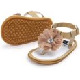 thumbnail image 1 of Infant Baby Girls Summer Sandals with Flower Soft Sole Newborn Toddler First Walker Crib Dress Shoes, 1 of 7