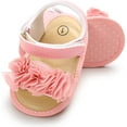 thumbnail image 1 of Infant Baby Girls Summer Sandals with Flower Soft Sole Newborn Toddler First Walker Crib Dress Shoes, 1 of 6