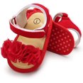 thumbnail image 1 of Infant Baby Girls Summer Sandals with Flower Soft Sole Newborn Toddler First Walker Crib Dress Shoes, 1 of 6