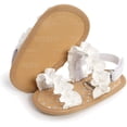 thumbnail image 1 of Infant Baby Girls Summer Sandals with Flower Soft Sole Newborn Toddler First Walker Crib Dress Shoes, 1 of 6