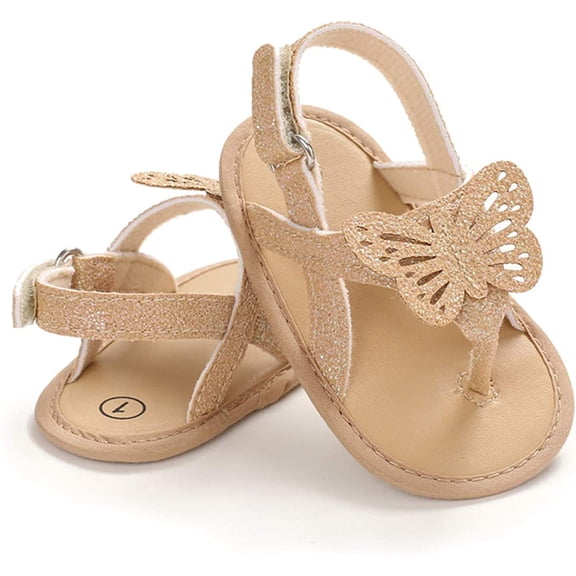Infant Baby Girls Summer Sandals with Flower Soft Sole Newborn Toddler First Walker Crib Dress Shoes