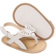 thumbnail image 1 of Infant Baby Girls Summer Sandals with Flower Soft Sole Newborn Toddler First Walker Crib Dress Shoes, 1 of 7
