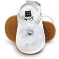 thumbnail image 1 of Infant Baby Girls Summer Sandals with Flower Soft Sole Newborn Toddler First Walker Crib Dress Shoes, 1 of 7