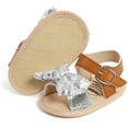 thumbnail image 1 of Infant Baby Girls Summer Sandals with Flower Soft Sole Newborn Toddler First Walker Crib Dress Shoes, 1 of 6