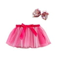 thumbnail image 1 of Infant Baby Girls Tutu Skirt,Cute Rainbow Net Yarn Bow Puffy Pettiskirt Skirt Pleated Ballet Bubble Dance Skirt Tulle Layered Tiered Underskirt Cosplay Princess Skirts Party 2-11 Years, 1 of 3