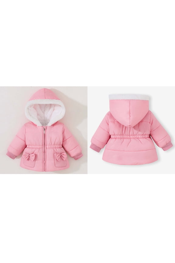 Baby Girls Winter Coat, Puffer Coat with Hoods Thicken Windproof Zipper Warm Outwear for Baby Girls Baby Girl Jacket Baby Girl Clothes Winter