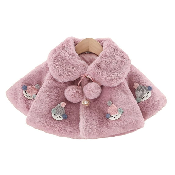 Infant Baby Girls Winter Coats Warm Newborn Cloak Snowsuit Outerwear Outfit 0-2Y