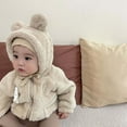thumbnail image 1 of Baby Hooded Jacket Coat Bear Ear Zip-up Light Jacket Cute Warm Coat Tops Winter Clothes Baby Boys Girls 0-3 Months, 1 of 7