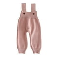 thumbnail image 1 of Baby Knit Jumpsuit Suspender Sweater Romper Fall Winter Cotton Blend, 1 of 3