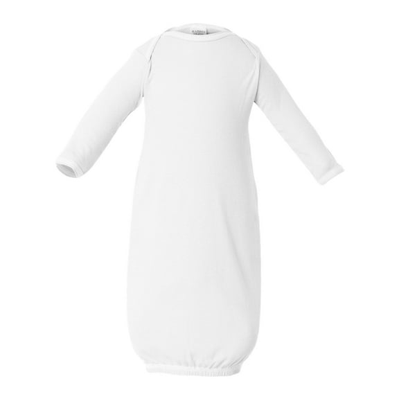 Layette Infant Baby Newborn Rib Sleeper Gown, White