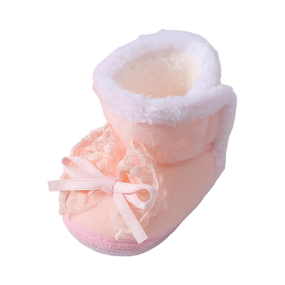 Infant Baby Non Slip Fuzzy Boots Girls Boys Booties Slippers Warm Socks Shoes Newborn Crib Footwear Prewalkers