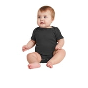 Infant Baby Rib Bodysuit - BLACK - 12MOS