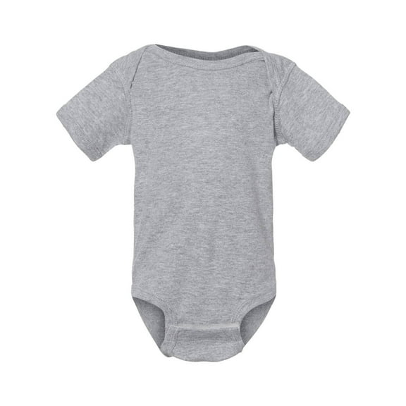 Infant Baby Rib Bodysuit , Heather , NB