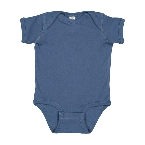 Infant Baby Rib Bodysuit , Indigo , NB