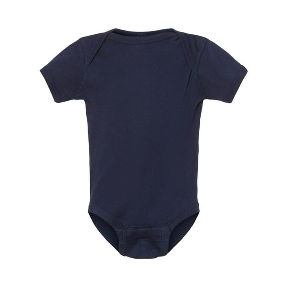 Infant Baby Rib Bodysuit , Navy , 12M