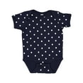 thumbnail image 1 of Infant Baby Rib Bodysuit , Navy / White Dot , 6M, 1 of 1