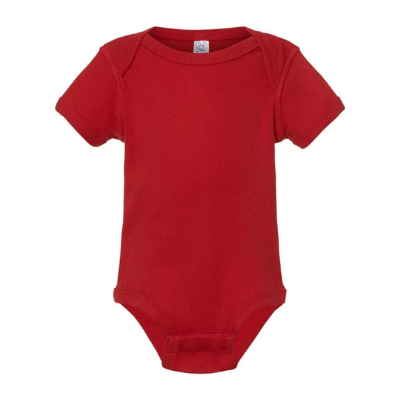 Infant Baby Rib Bodysuit , Red , 24M