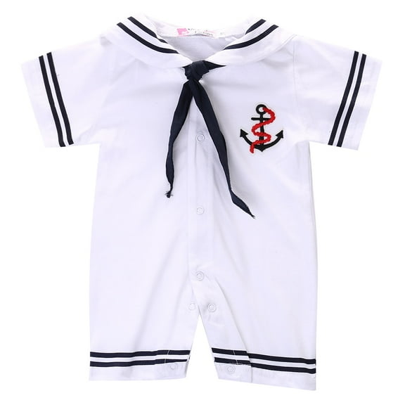 Infant Baby Romper Infant Boy Sailor Style Jumpsuit Toddler Bodysuit Outfits