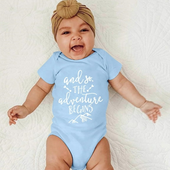 Infant Baby Romper Letter Summer Rompers Short Sleeve Baby Girl Rompers 3-6 Months Girl Clothes Cute boys' and girls' clothing