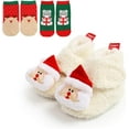 thumbnail image 1 of Infant Baby Slippers, Girls Boys Booties, Warm Baby Socks Shoes, Newborn Crib Shoes, Christmas Baby Footwear Prewalkers, 1 of 8