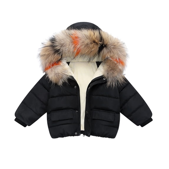 Baby Winter Coat,Baby Boys Puffer Coat Hooded Jackets with Pockets Thicken Windproof Zipper Warm Outwear for Baby Winter Coat Baby Girl Winter Clothes