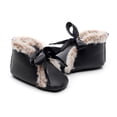 thumbnail image 1 of Infant Baby Winter PU Fuzzy Booties Toddler Boys Girls Soft Sole Crib Shoes First Walkers 0-24M, 1 of 4
