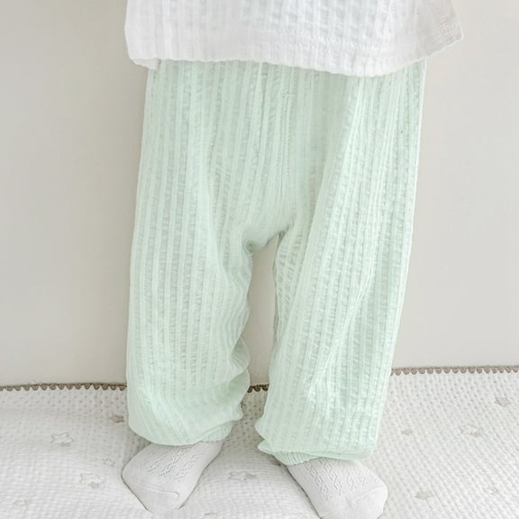 Infant Baggy Girls Slacks Light Green Girls Dance Trousers Summer Pants Girls Clothes 3-6 Months