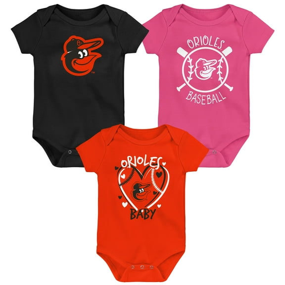 Infant Baltimore Orioles Slide Home Three-Pack Bodysuit Set
