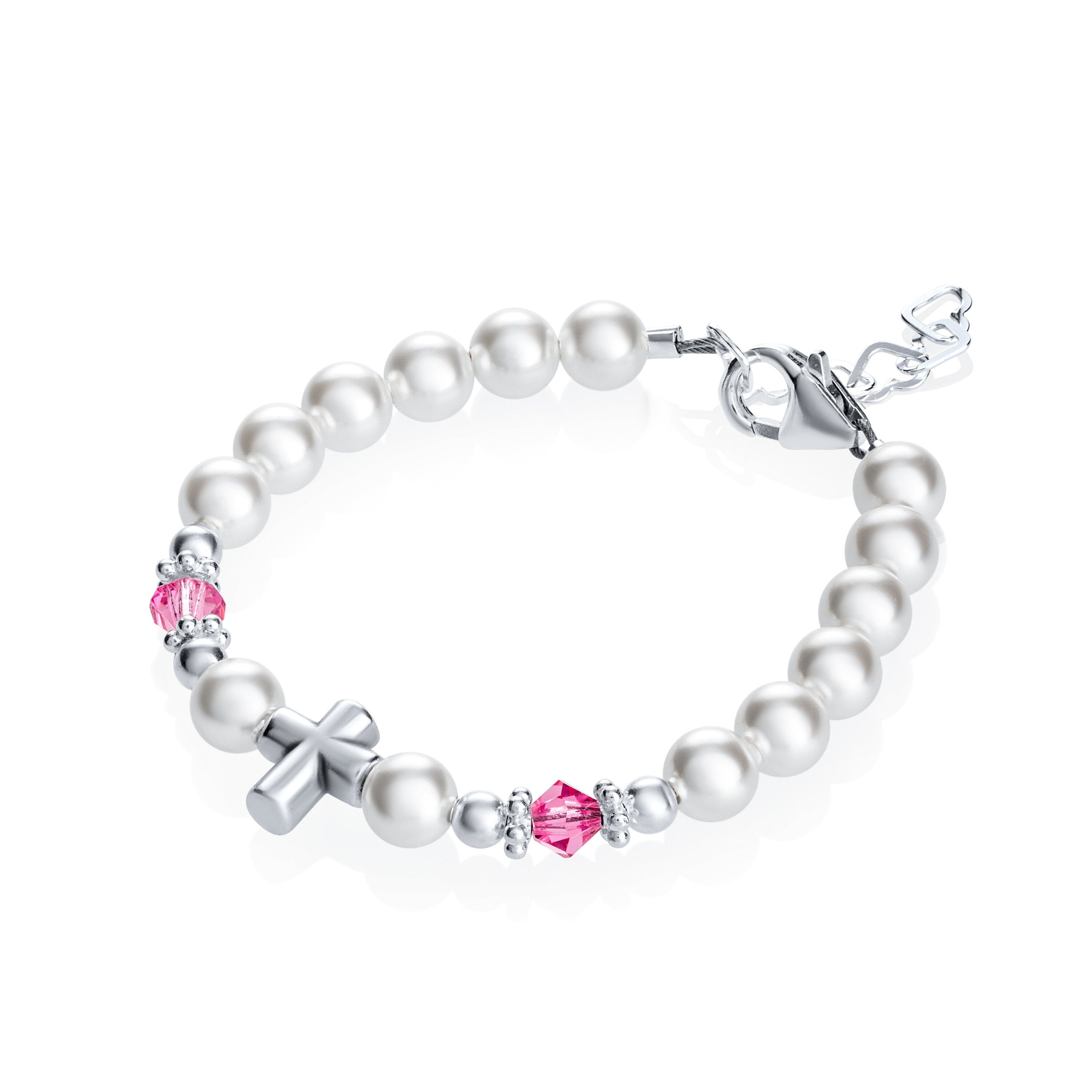 Infant Baptism Gift, Baby Bracelet Sterling Silver Cross (BSCHP)
