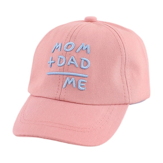 Infant Baseball Cap with MOM+DAD=ME Lettering Embroidered Cotton Sun Hat for Outdoor Travel and Beach