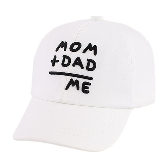 Infant Baseball Cap with MOM+DAD=ME Lettering Embroidered Cotton Sun Hat for Outdoor Travel and Beach