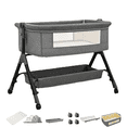 thumbnail image 1 of Infant Bassinet, Baby Swing ,5-in-1 Rocking Bedside Sleeper with Adjustable Height & Breathable Mesh, for 0–36 Months (GEAY), 1 of 13