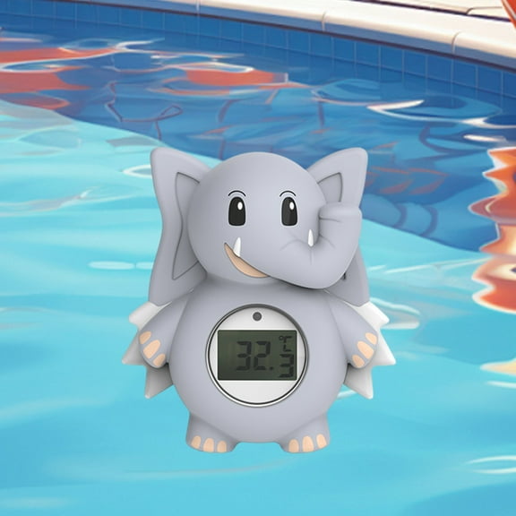 Infant Bath Water Temperature Gauge with Intelligent Sensor, BPA-Free Material, Waterproof Design for Safe Baby Bathing Gray