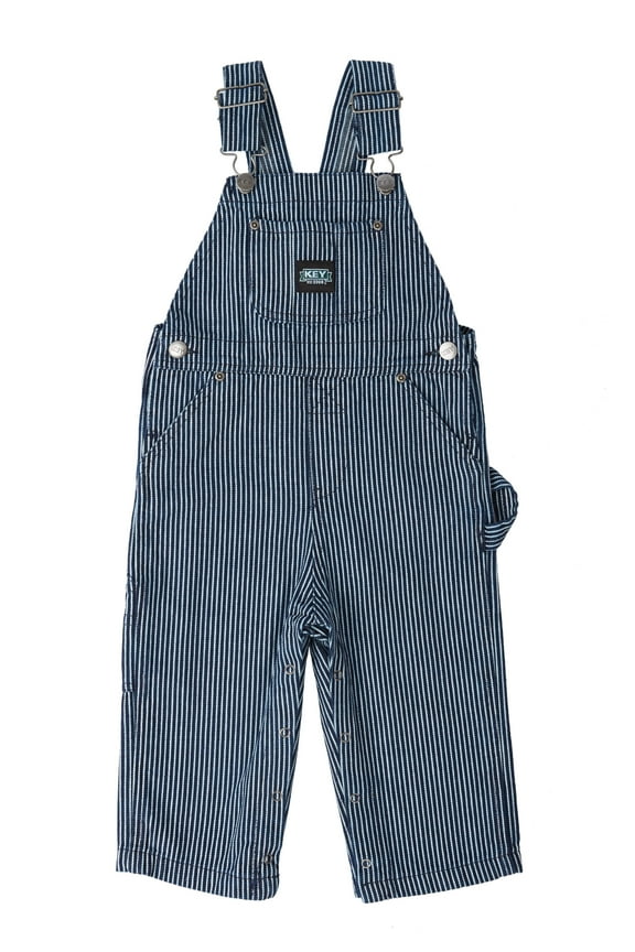 Infant Bib Overall - Hickory Stripe