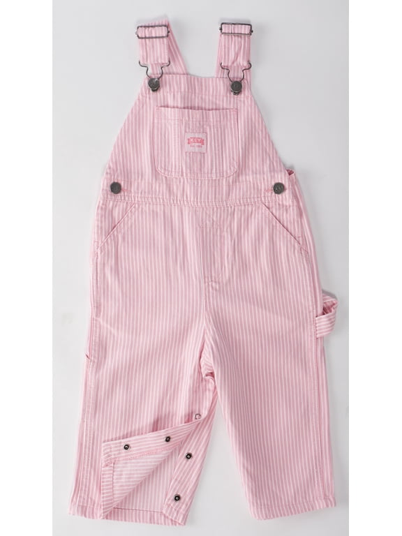 Infant Bib Overall - Pink Stripe