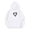 thumbnail image 1 of Infant Big Boys Sweatshirts & Hoodies 4-5 Years White Hoodie Kids 14-16 Boys Hoodies & Sweatshirts for Kids Cozy Pullover with Heart Print Long Sleeve Pocket Hoodie for Casual Wear and Everyday Style, 1 of 4