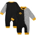 thumbnail image 1 of Infant Black Iowa Hawkeyes Playbook Two-Tone Sleeper, 1 of 3