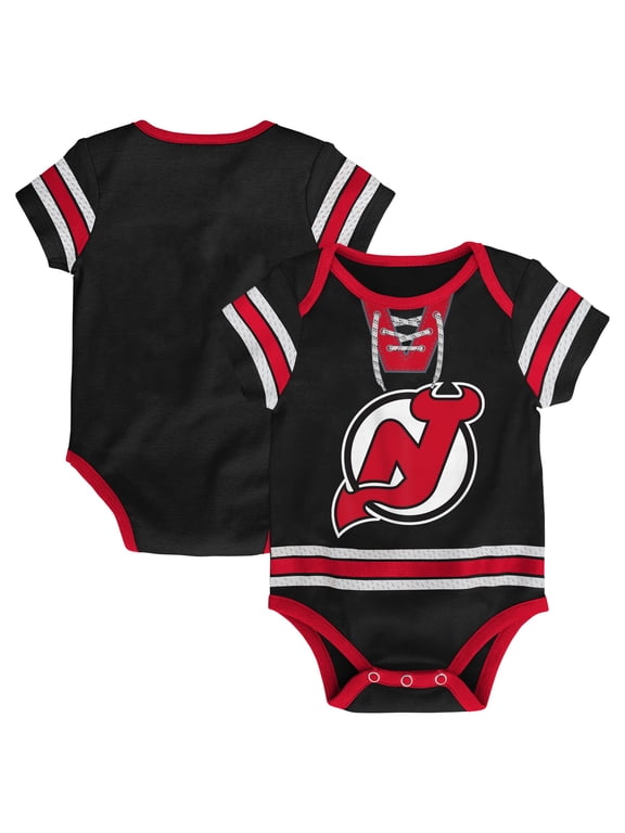 Infant Black New Jersey Devils Hockey Jersey Bodysuit