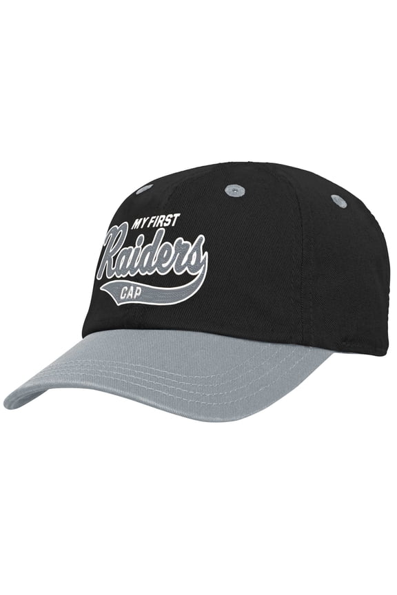 Infant Black/Silver Las Vegas Raiders My First Tail Sweep Slouch Flex-Hat
