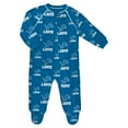 thumbnail image 1 of Infant  Blue Detroit Lions Allover Print Raglan Full-Zip Sleeper, 1 of 1