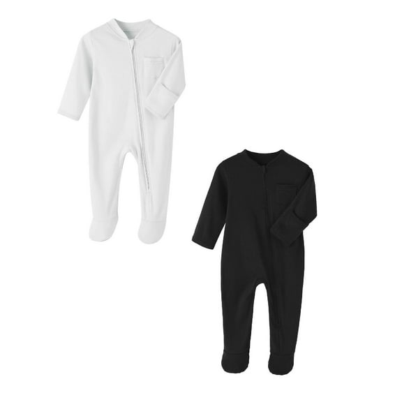Bodysuit Pajamas Romper Jumpsuit Comfort Long Sleeves Romper Preemie Sleepers 2PCS