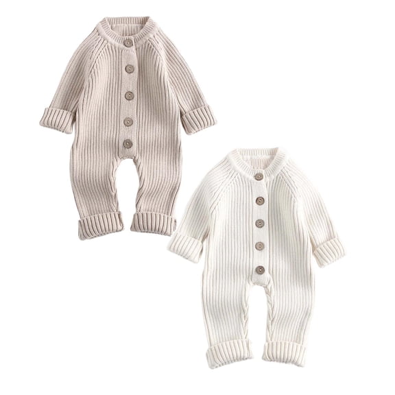 Infant Bodysuit Pajamas Romper Jumpsuit Cotton Long Sleeves Sleeper Newborn Sleepers Baby Girl 2PCS