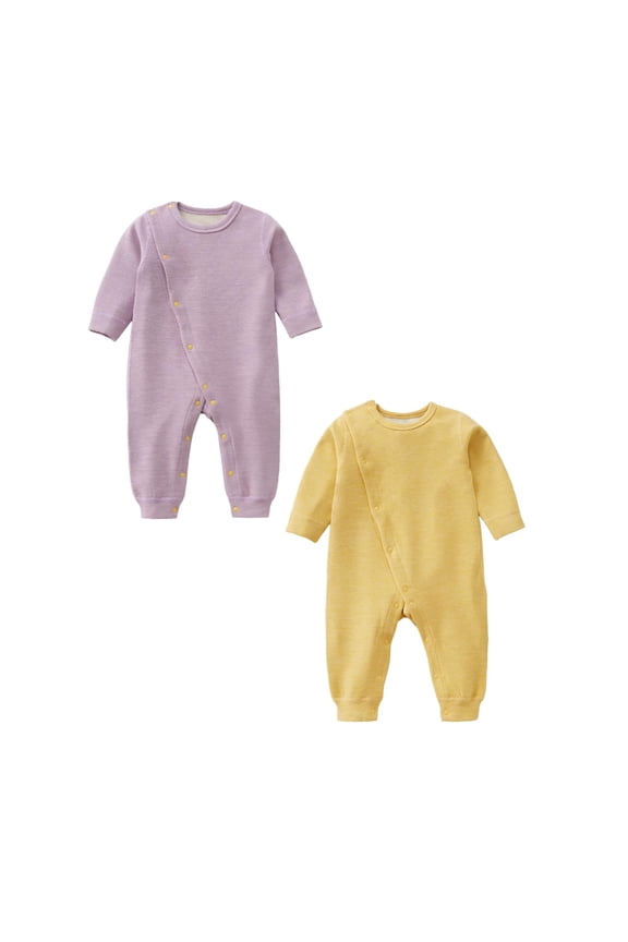 Bodysuit Romper Pajamas Jumpsuit Thin Long Sleeves Sleeper Preemie Sleepers 2PCS