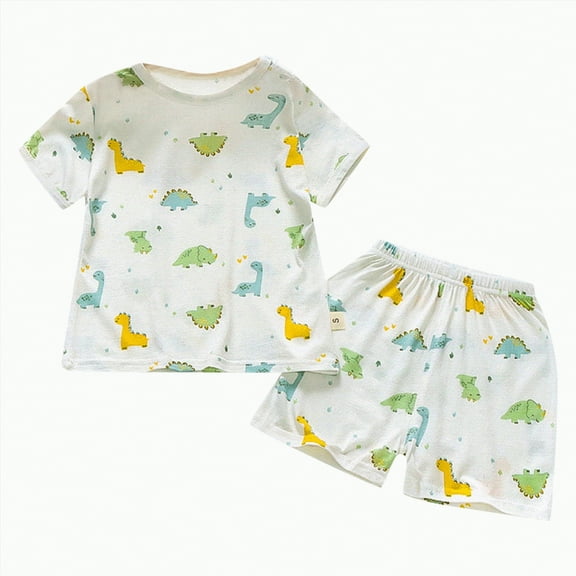Boy Clothes Baby Outfit Sets Children's Summer Cotton Soft Print Short Sleeved Training 1t 2t 3t 4t 5t 6t T-Shirt Tops & Shorts And Two Pieces Set