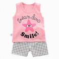 thumbnail image 1 of Infant Boy Clothes Boy's Kids Spring Summer Cotton Dinosaur Printed Short Sleeve Casual 6 12 18 24Months 2T 3T T-Shirt with Solid Shorts 2Pcs Outfit T Shirts Tops Outfits Set 2 Piece, 1 of 4