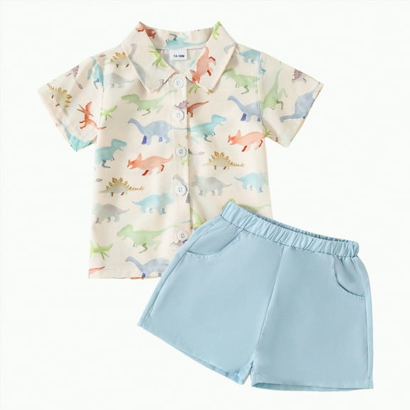 Infant Boy Clothes Children's Summer Cotton Cute Prints Short Sleeve Basketball 6 12 18 24Months 2T 3T Shorts Two Piece Set T-Shirts Elastic Waist 2Pcs Outfits Pieces